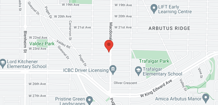map of 2808 W 23RD AVENUE